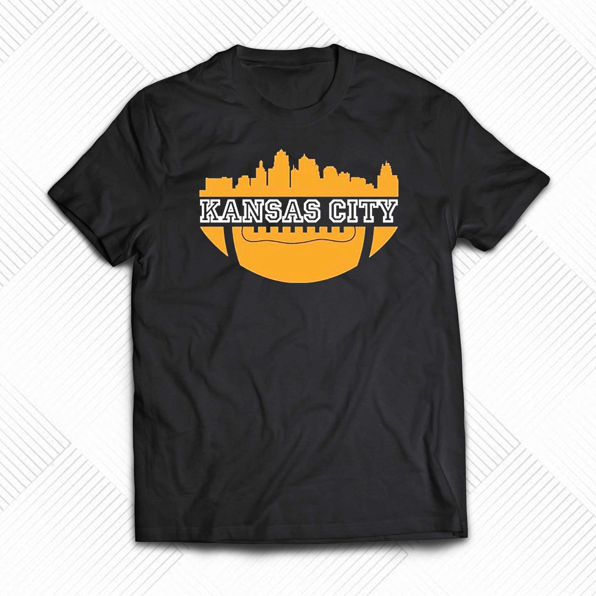 Kansas City Football Skyline Crew or Hoodie Sweatshirt - Kansas