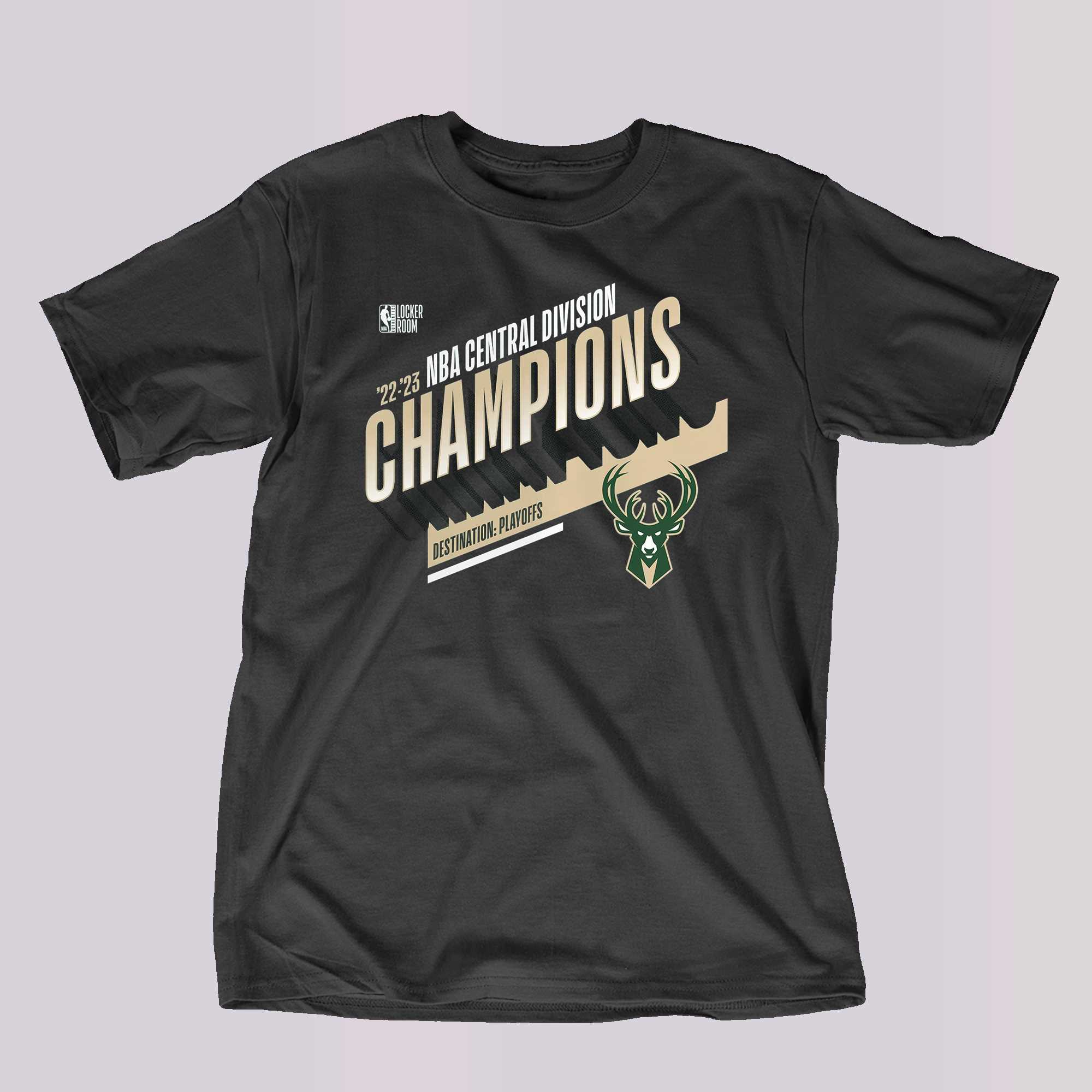 Milwaukee Bucks 2023 Central Division Champions Locker Room T-shirt