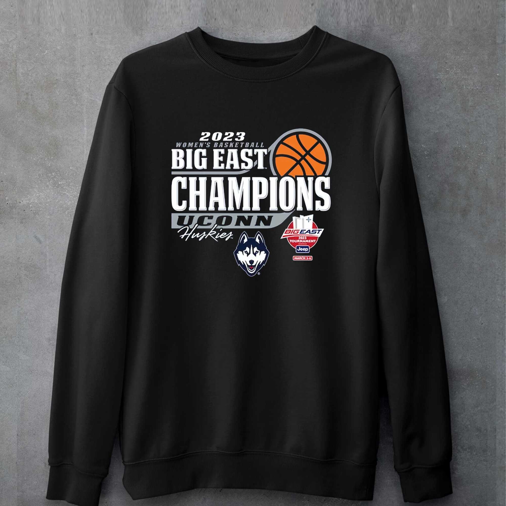 Uconn Huskies Blue Big East Womens Basketball Conference Tournament Champions Locker Room T-shirt 
