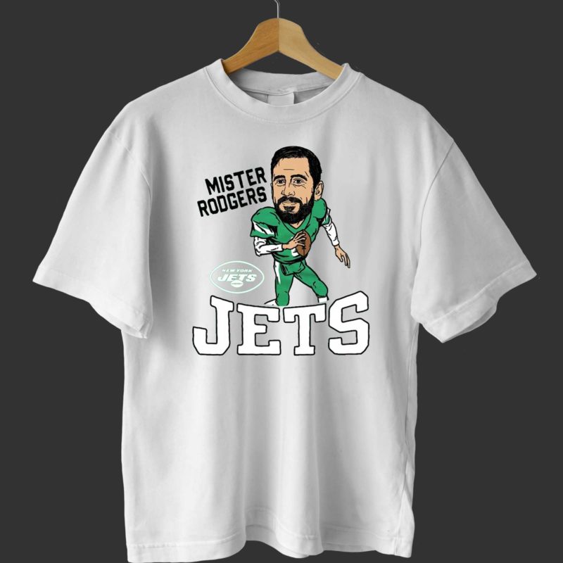 Homage Aaron Rodgers Green New York Jets Caricature T-Shirt