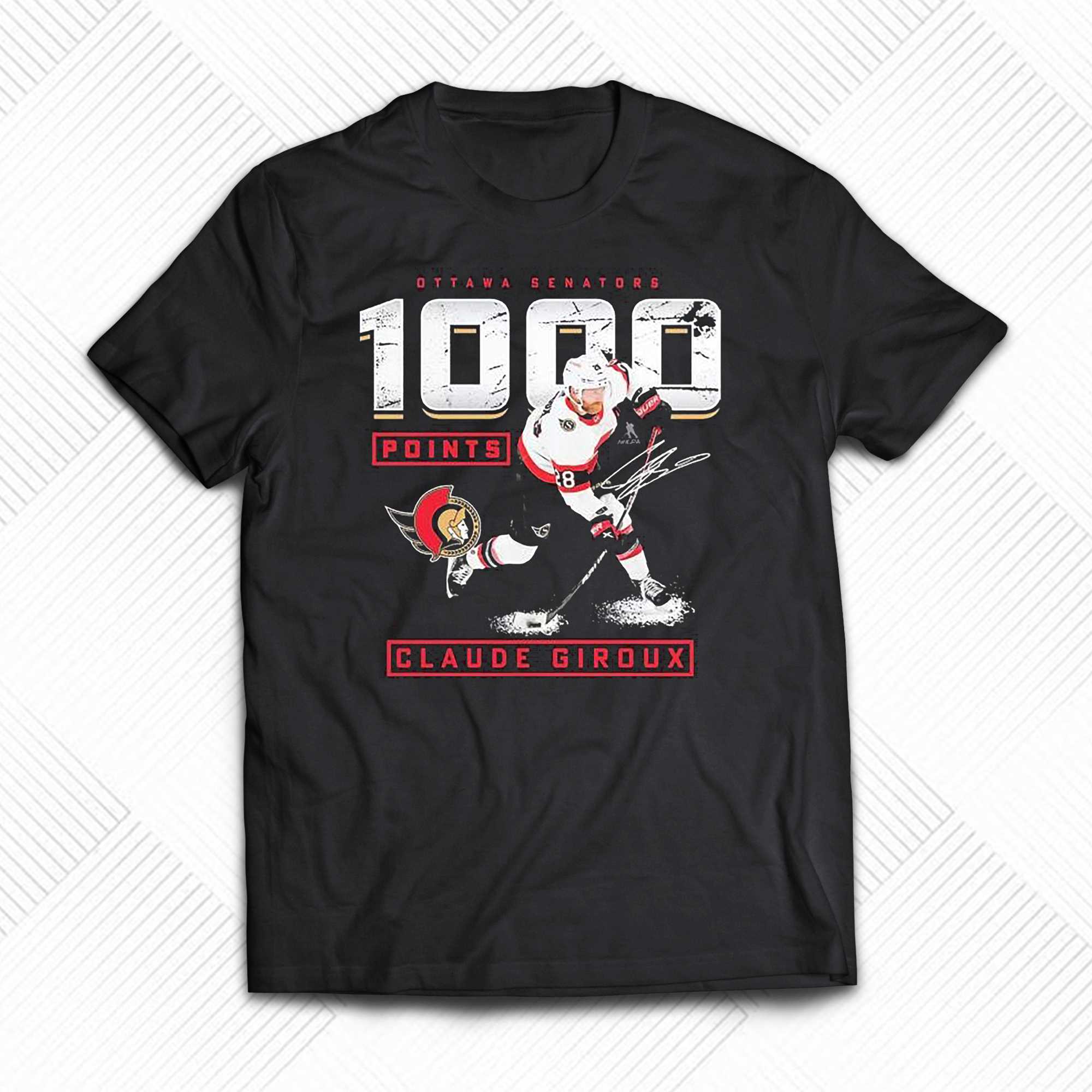 Claude Giroux Ottawa Senators 1000 Career Points T-shirt