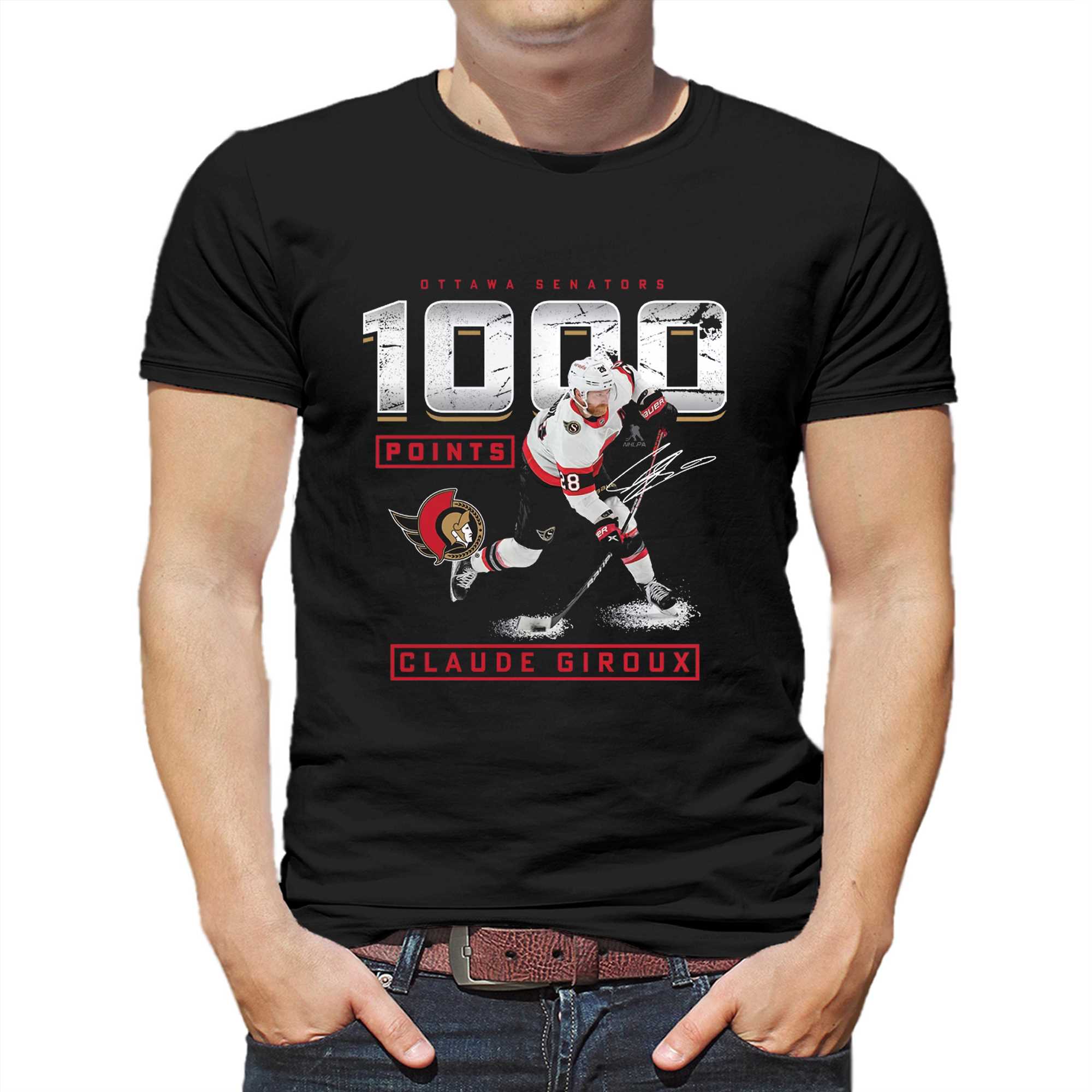 Claude Giroux Ottawa Senators 1000 Career Points Shirt