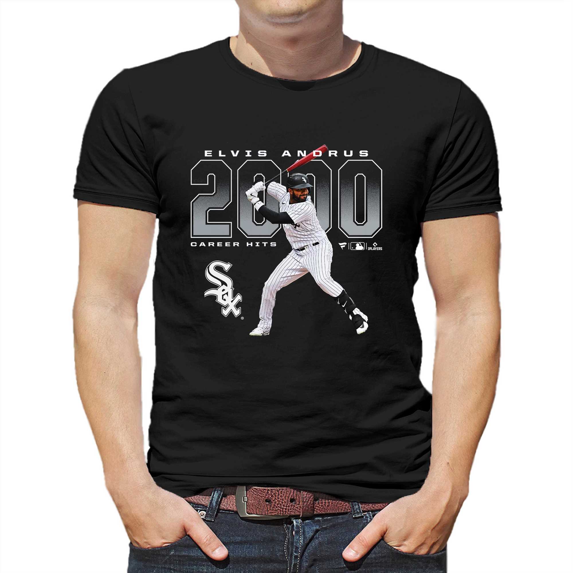 Elvis Andrus Chicago White Sox Fanatics Branded 2000 Hits T-shirt