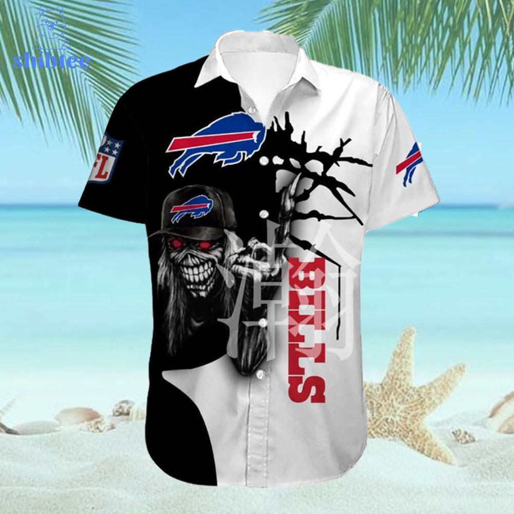 Iron Maiden Buffalo Bills Hawaiian Shirt - Shibtee Clothing