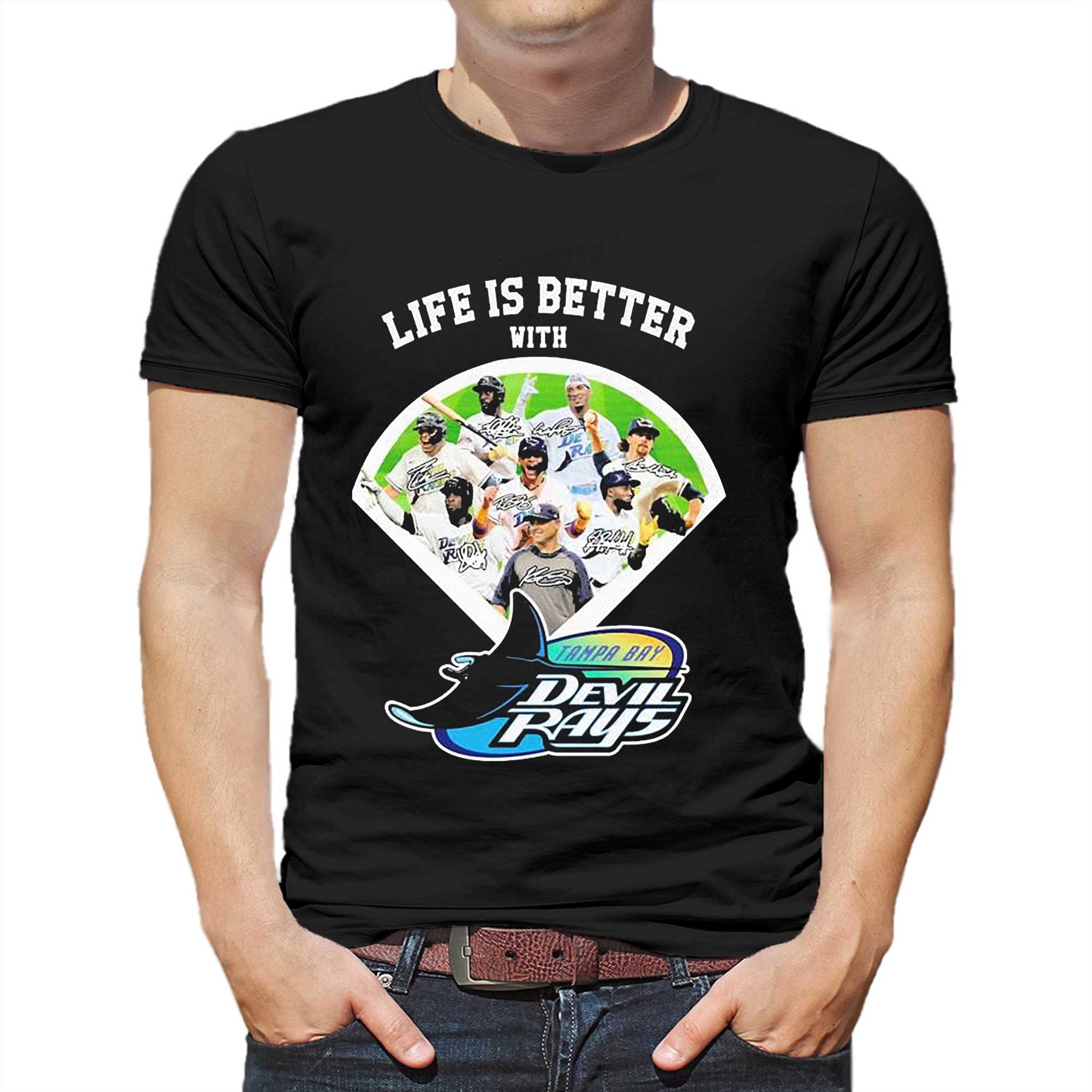 Life Is Better With Tampa Bay Devilrays Signatures Shirt - Shibtee