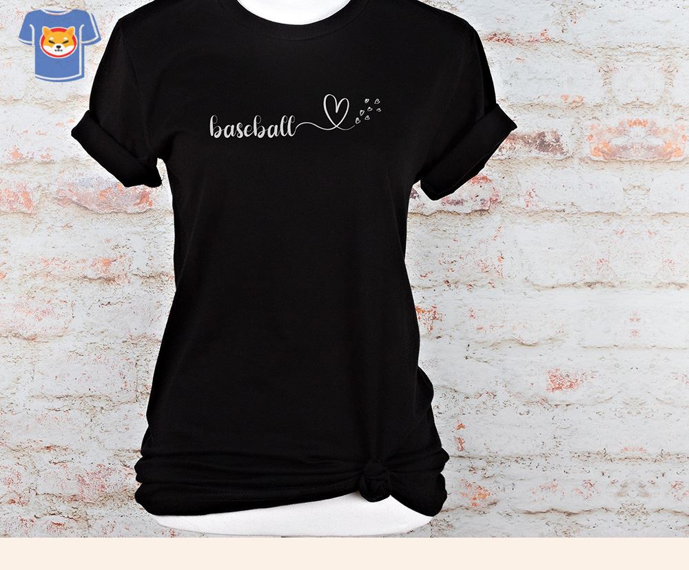 Baseball Heart Script Tshirt Baseball Mom Shirt Baseball Lover - Shibtee  Clothing