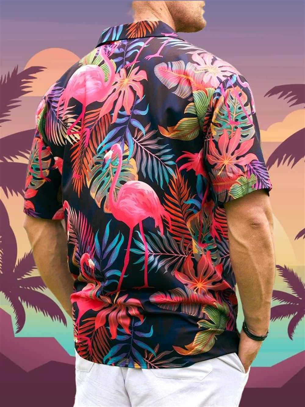 3d Flamingo Tropical Custom Hawaiian Shirt Outfit For Men And