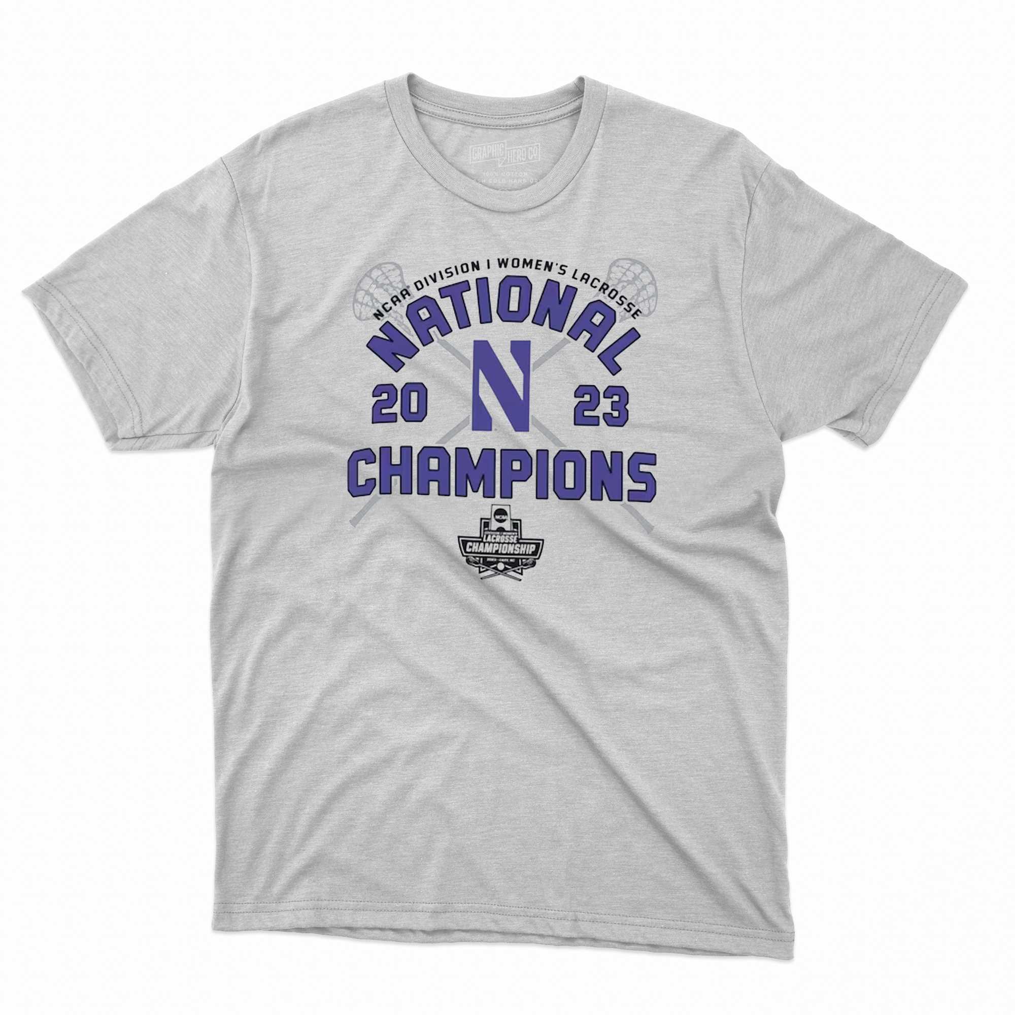 Blue 84 Navy Notre Dame Fighting Irish 2023 NCAA Men's Lacrosse National Champions T-Shirt Size: 3XL