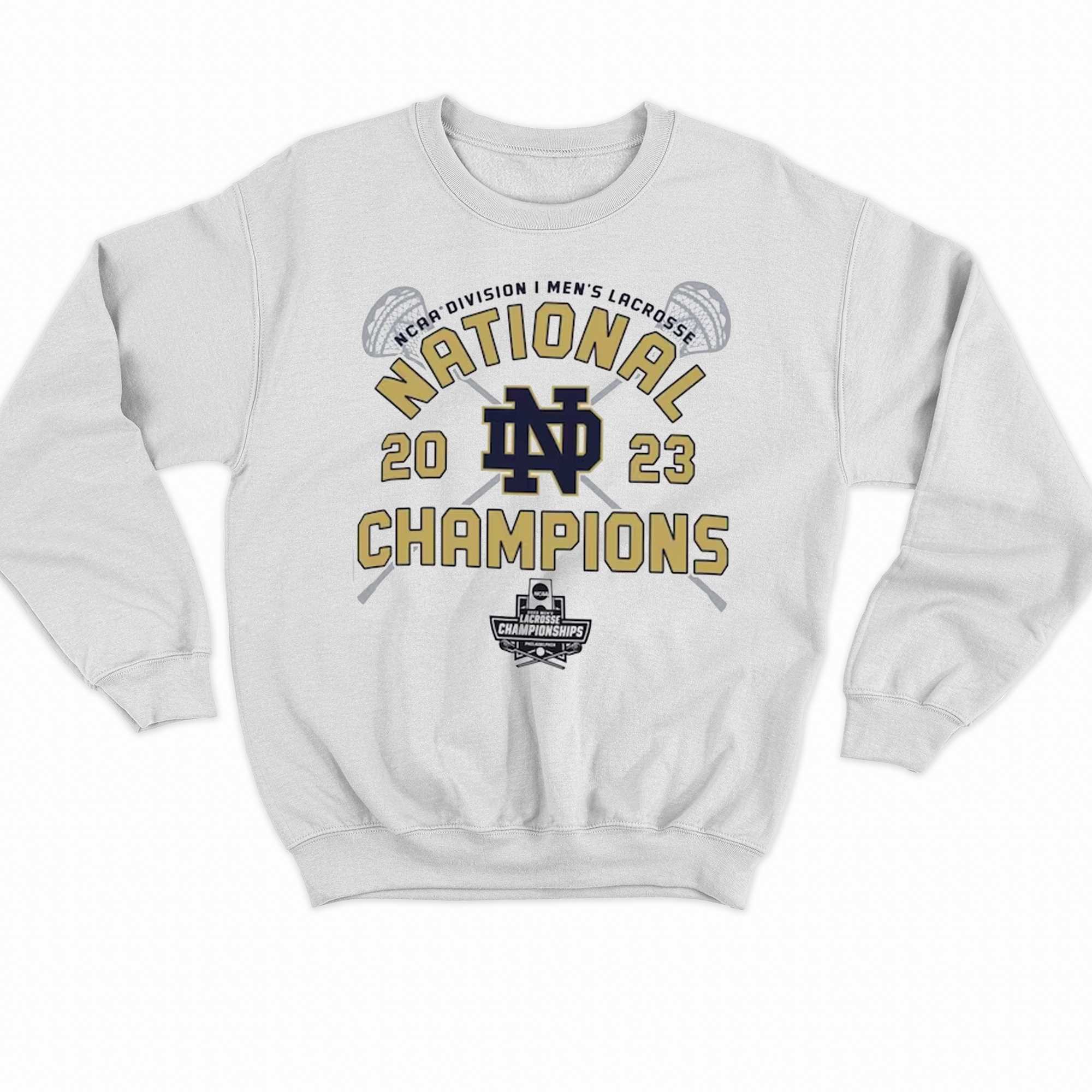 Notre Dame Champion Ncaa Men's Lacrosse National Champions Room T-shirt - Shibtee Clothing