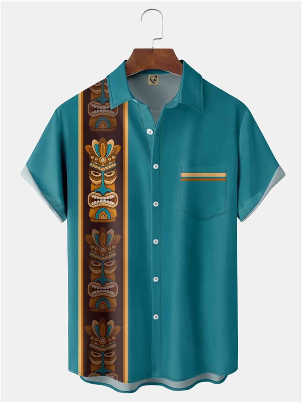 Custom Design Print Mens Soft Hawaiian Shirt Short Sleeve Bowling