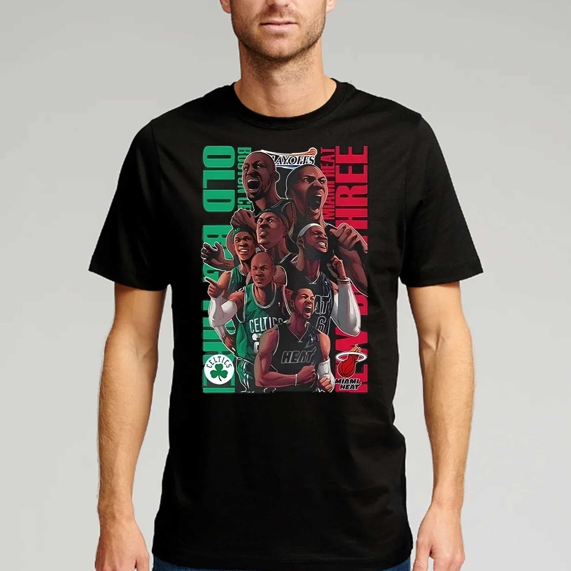 Vintage Nba Playoffs 2023 Miami Heat And Boston Celtics Eastern Conference  T-shirt - Shibtee Clothing