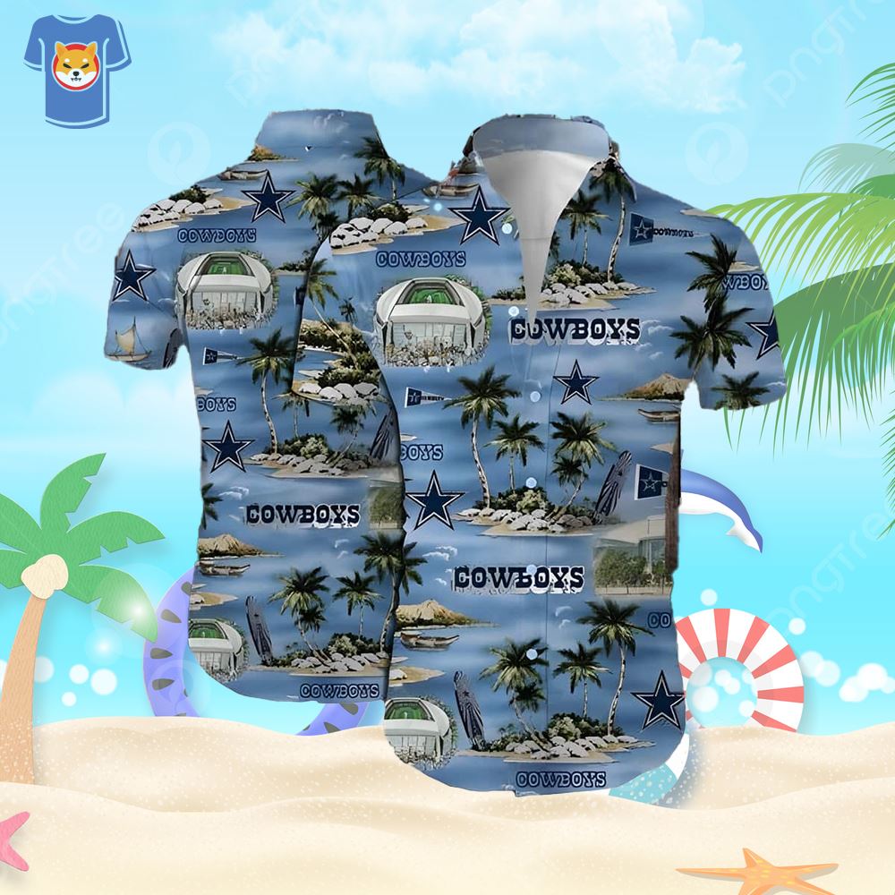 Dallas Cowboys Hawaiian Shirt Flower Logo Cowboys Gift