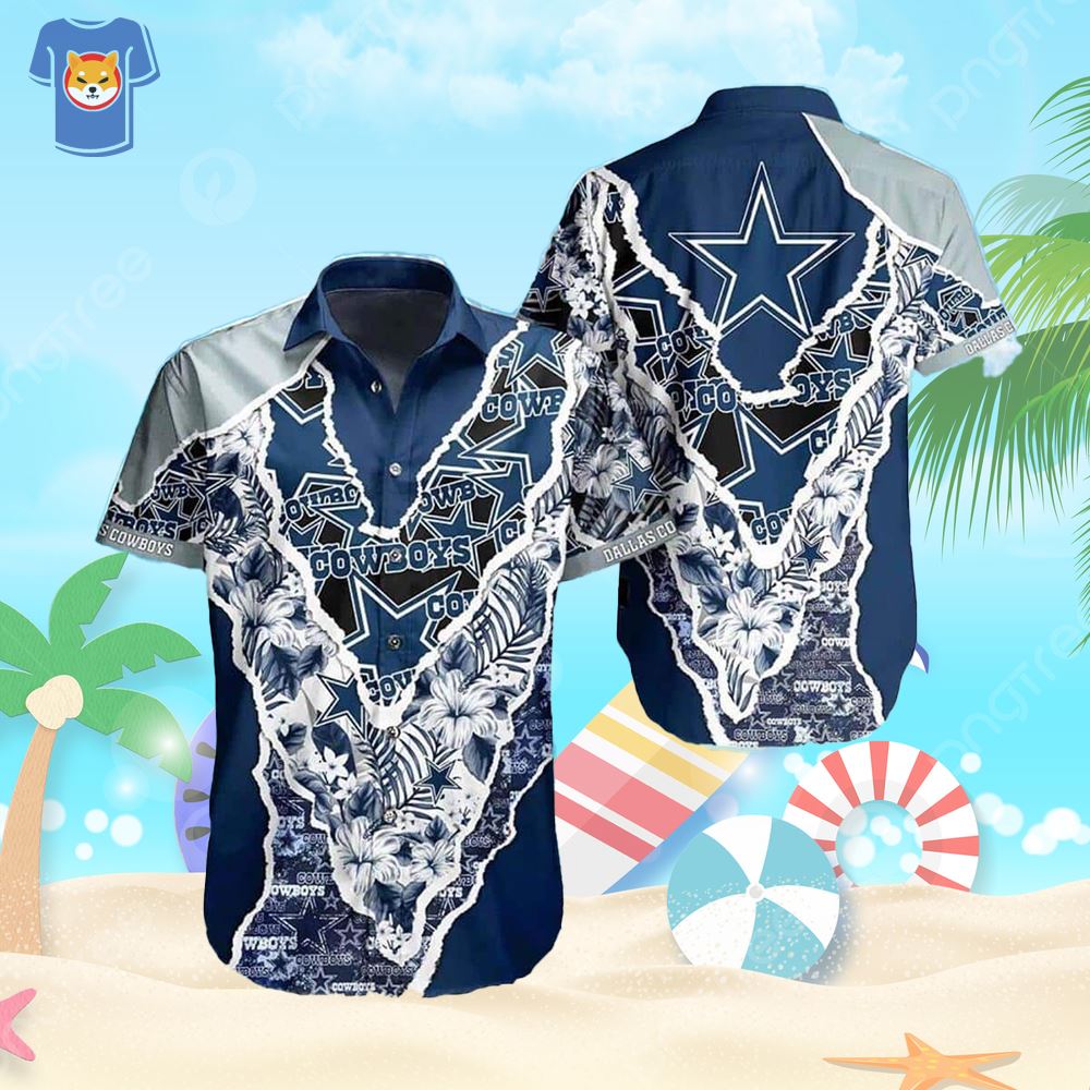 Dallas Cowboys Hawaiian Shirt Summer Tropical Pattern Gift For