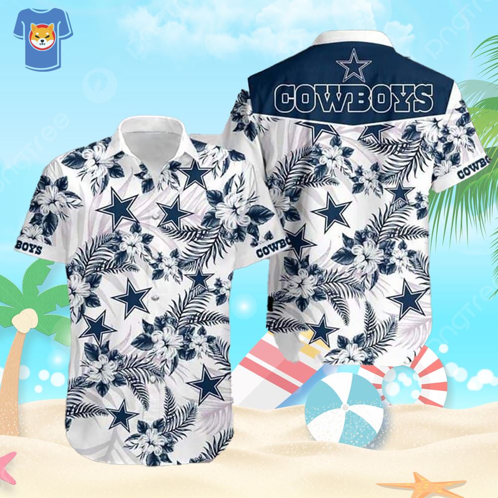 Dallas Cowboys Hawaiian Shirt Football Helmet Tropical Pattern - Shibtee  Clothing