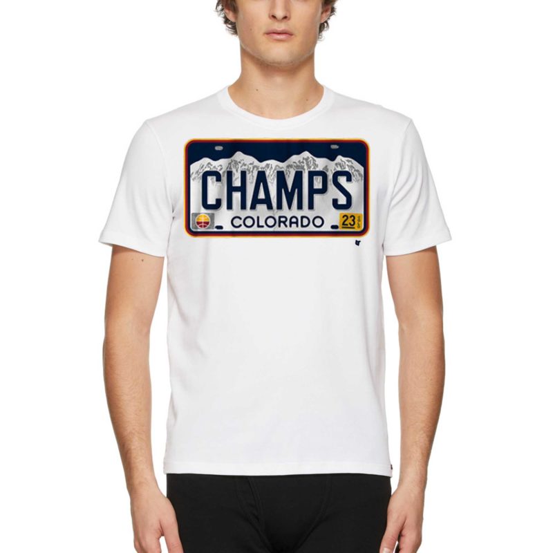 denver champs license plate t shirt 1 2