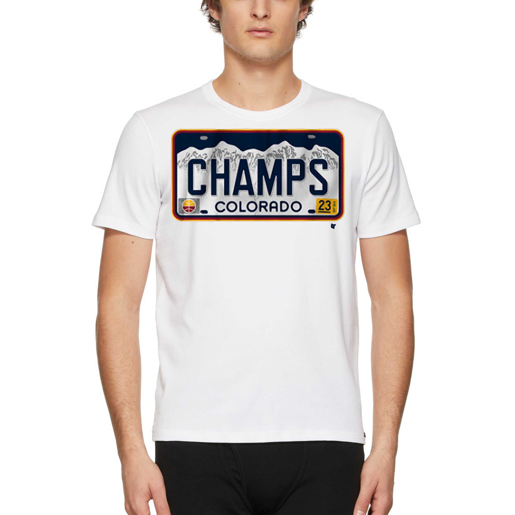 Denver Champs License Plate TShirt Shibtee Clothing