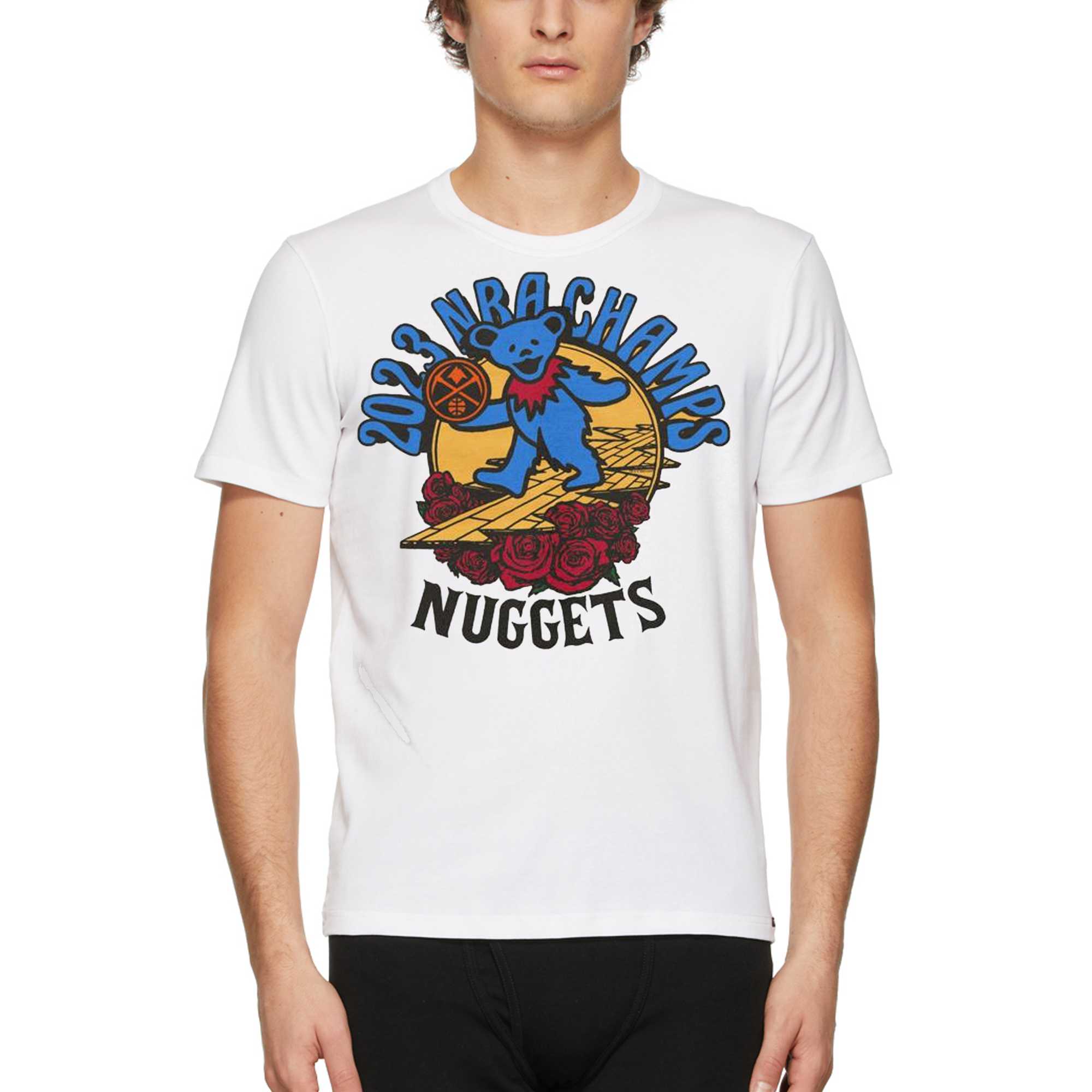 NBA x Grateful Dead x Warriors T-Shirt from Homage. | Royal Blue | Vintage Apparel from Homage.