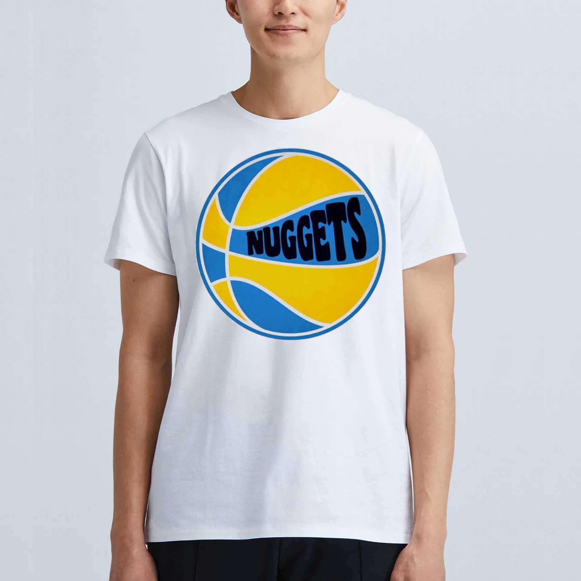 Picket i morgen sang Denver Nuggets Retro Basketball Art Logo Shirt - Shibtee Clothing