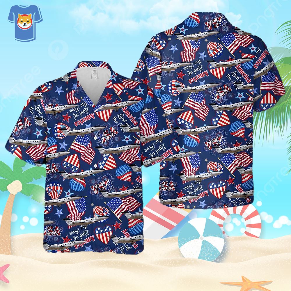 American Flag Hawaiian Shirt For Women's 4th Of July Outfit