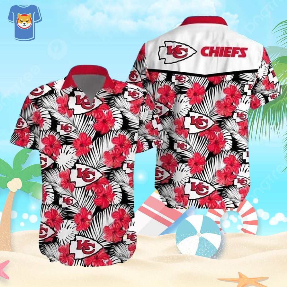 Kansas City Chiefs Hawaiian Shirt Yellow Hibiscus Flower Best Beach Gift -  Shibtee Clothing