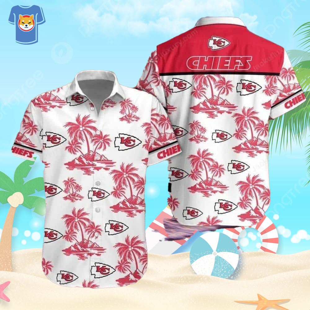 Kansas City Chiefs Hawaiian Button Up Shirt - Shibtee Clothing