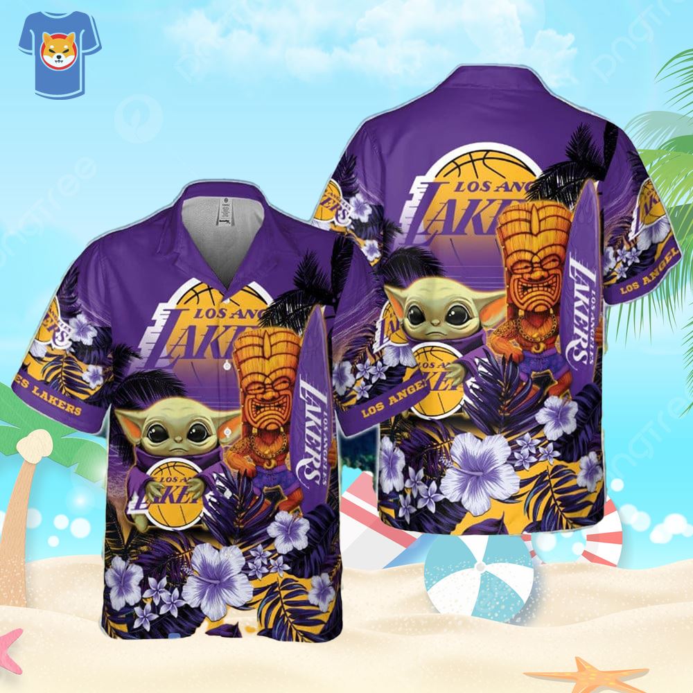 Los Angeles Lakers Baby Yoda National Basketball Association 2023 Aop  Hawaiian Shirt For Men Women - Shibtee Clothing