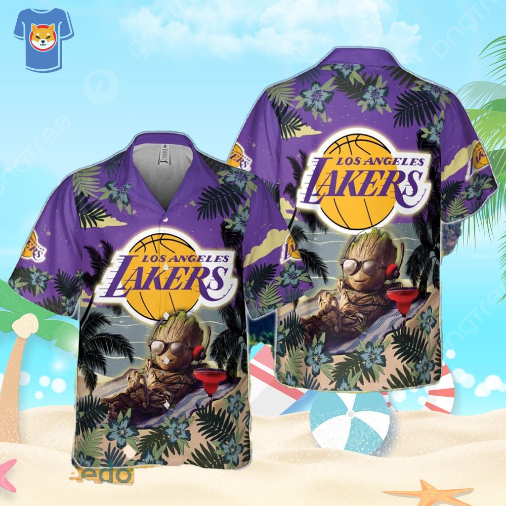 Los Angeles Lakers Summer With Baby Groot Basketball Association