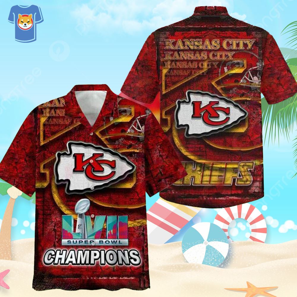 Aloha NFL Kansas City Chiefs Hawaiian Shirt Super Bowl LVII Champions