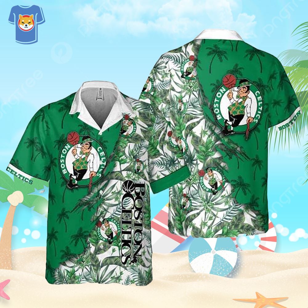 Boston Celtics 2023 Tropical Palm Leaves Aloha Hawaiian Shirt