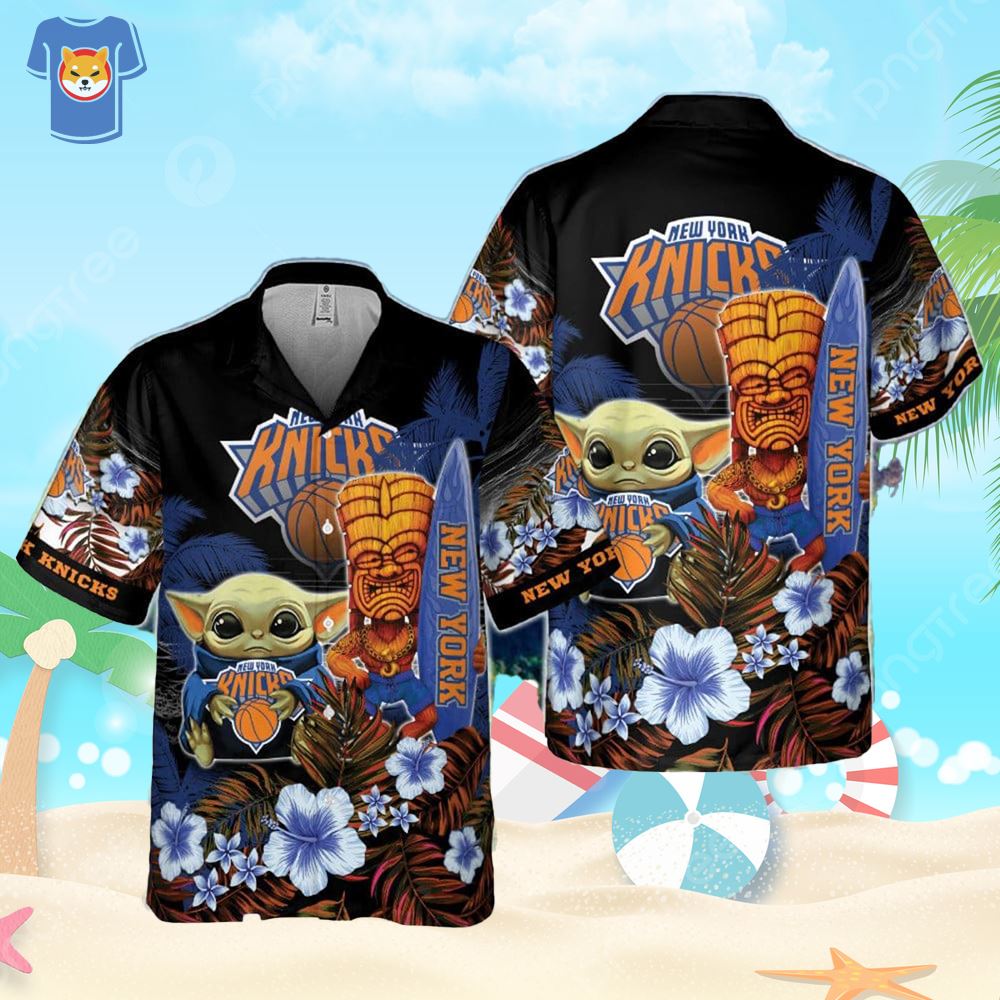 New York Knicks Baby Yoda National Basketball Hawaiian Shirt Association -  Trendy Aloha