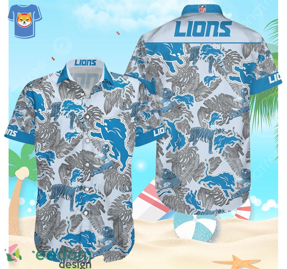 Nfl Detroit Lions Fan Aloha Beach Gift Hawaiian Shirt For Men And Women