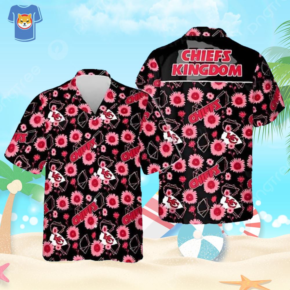 Kansas City Chiefs NFL floral tropical pattern Summer Hawaiian