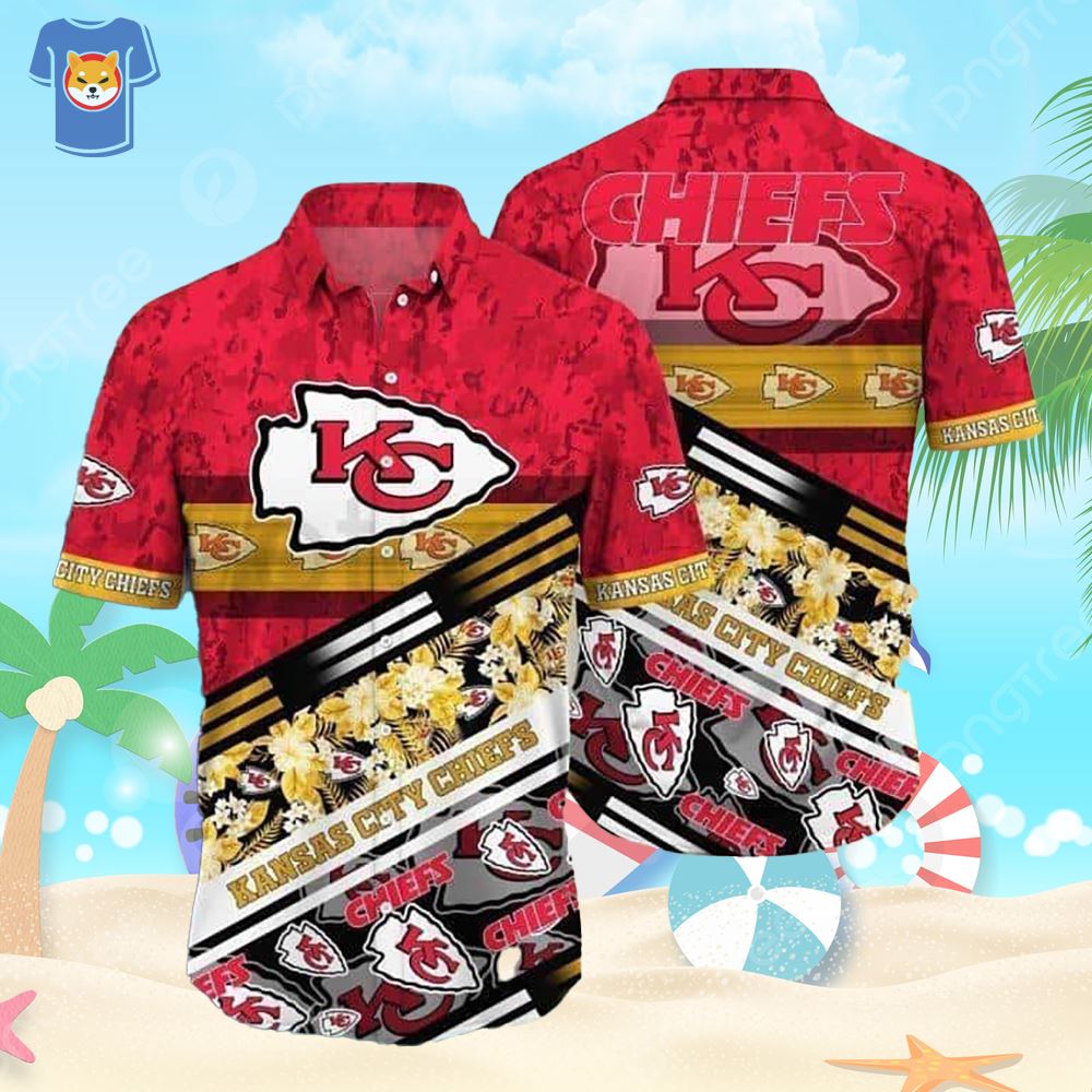 Kansas City Chiefs Hawaiian Shirt Beach Gift For Him - Shibtee