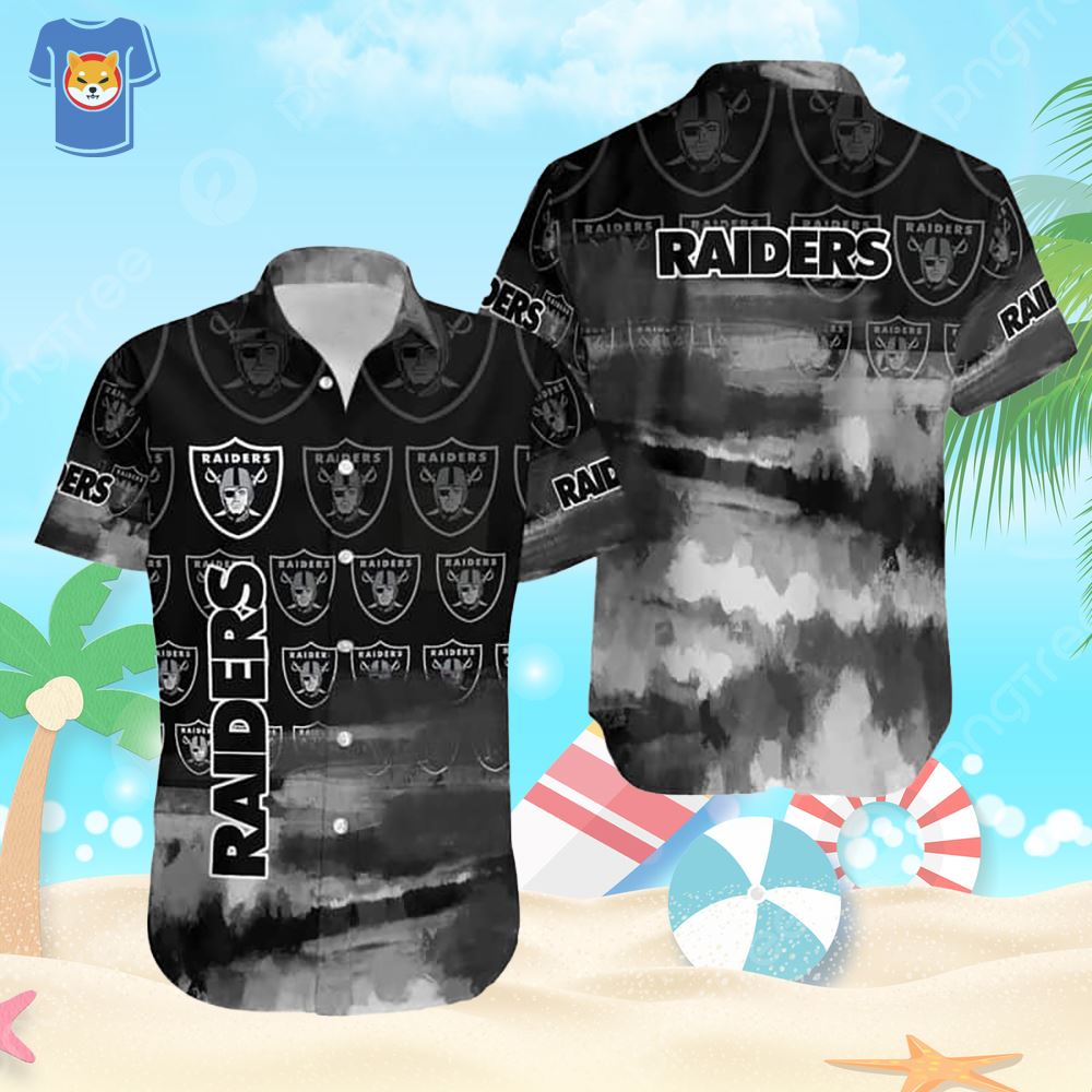 Vintage Nfl Las Vegas Raiders Hawaiian Shirt Beach Lovers Gift