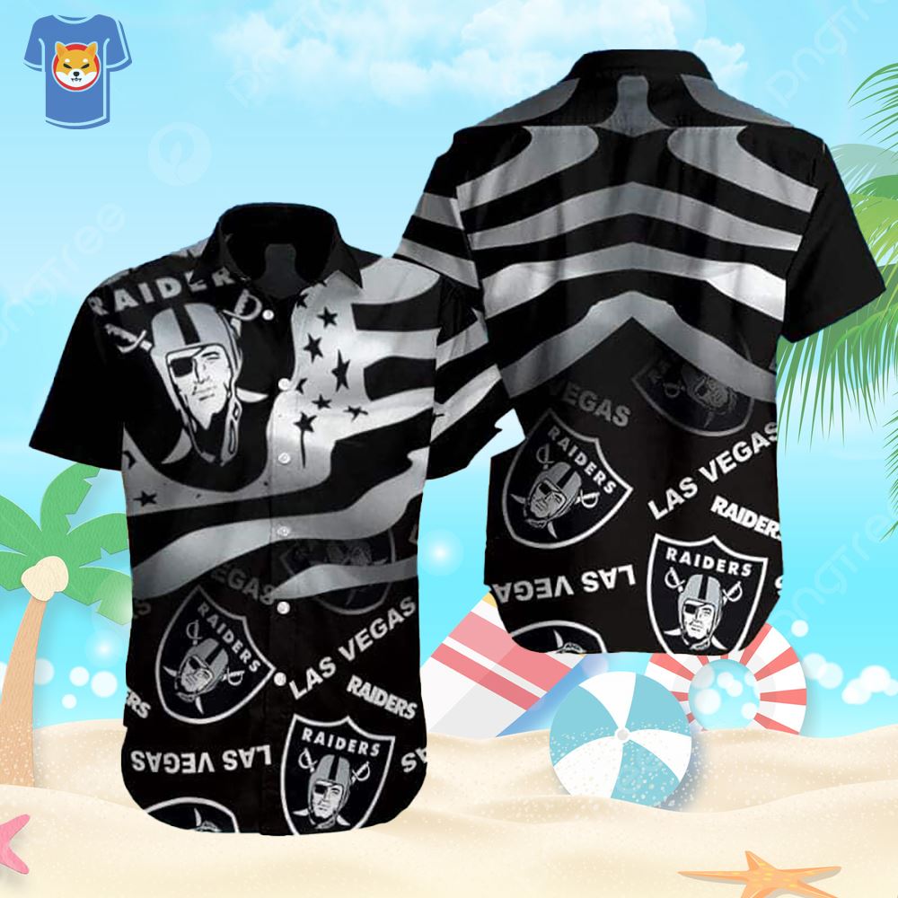 Nfl Las Vegas Raiders Hawaiian Shirt Gift For Beach Trip - Shibtee