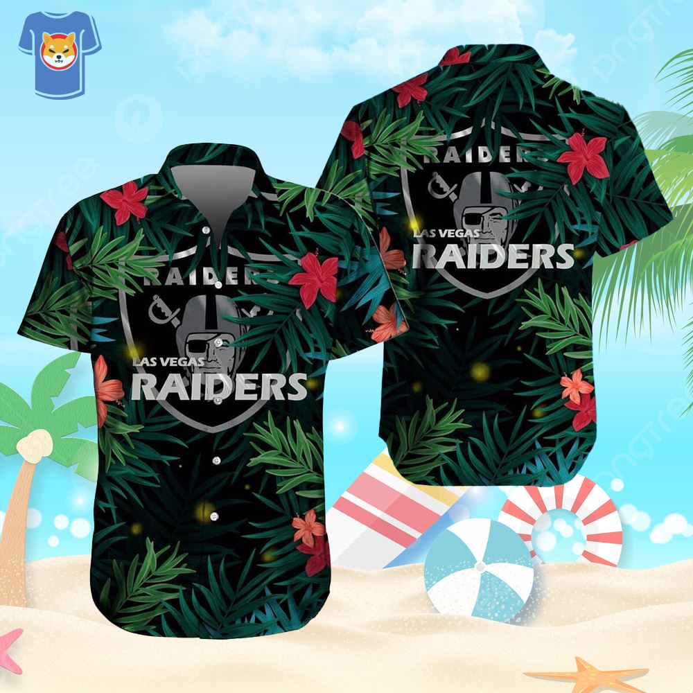 Oakland Raiders Sports American Hawaiian Tropical Patterns Shirt