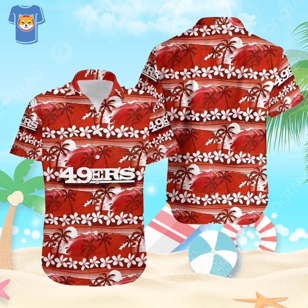 Nfl San Francisco 49ers Hawaiian Shirt Hibiscus Flower Pattern - Shibtee  Clothing