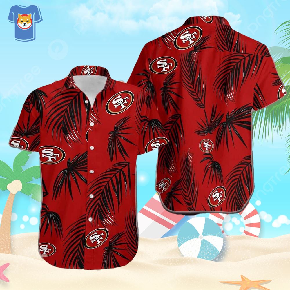 Nfl San Francisco 49ers Hawaiian Shirt Palm Leaves Pattern Summer Beach  Gift - Shibtee Clothing