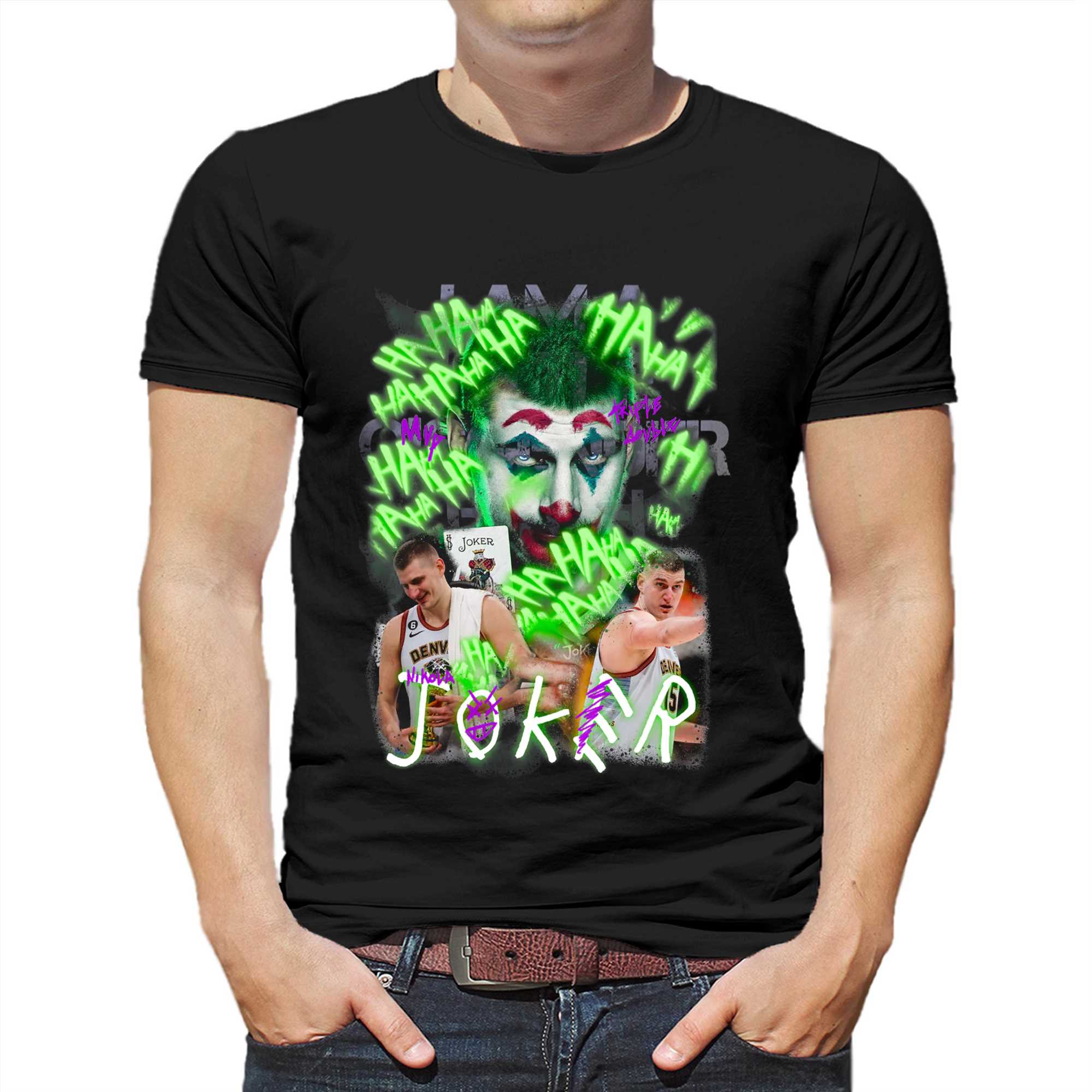 Efterår Ubevæbnet Koordinere Nikola Jokic Joker T-shirt - Shibtee Clothing