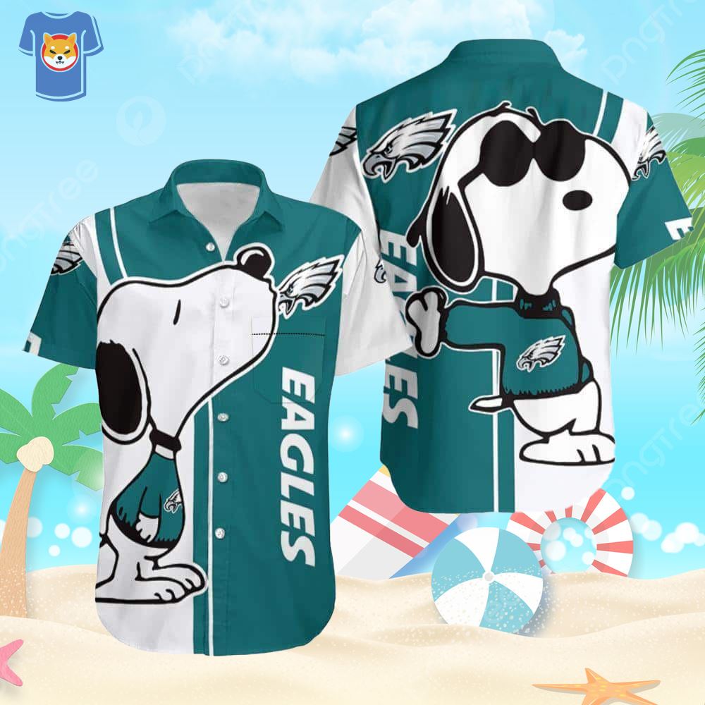 Snoopy Lovers Philadelphia Eagles Hawaiian Shirt Gift For Football Fans