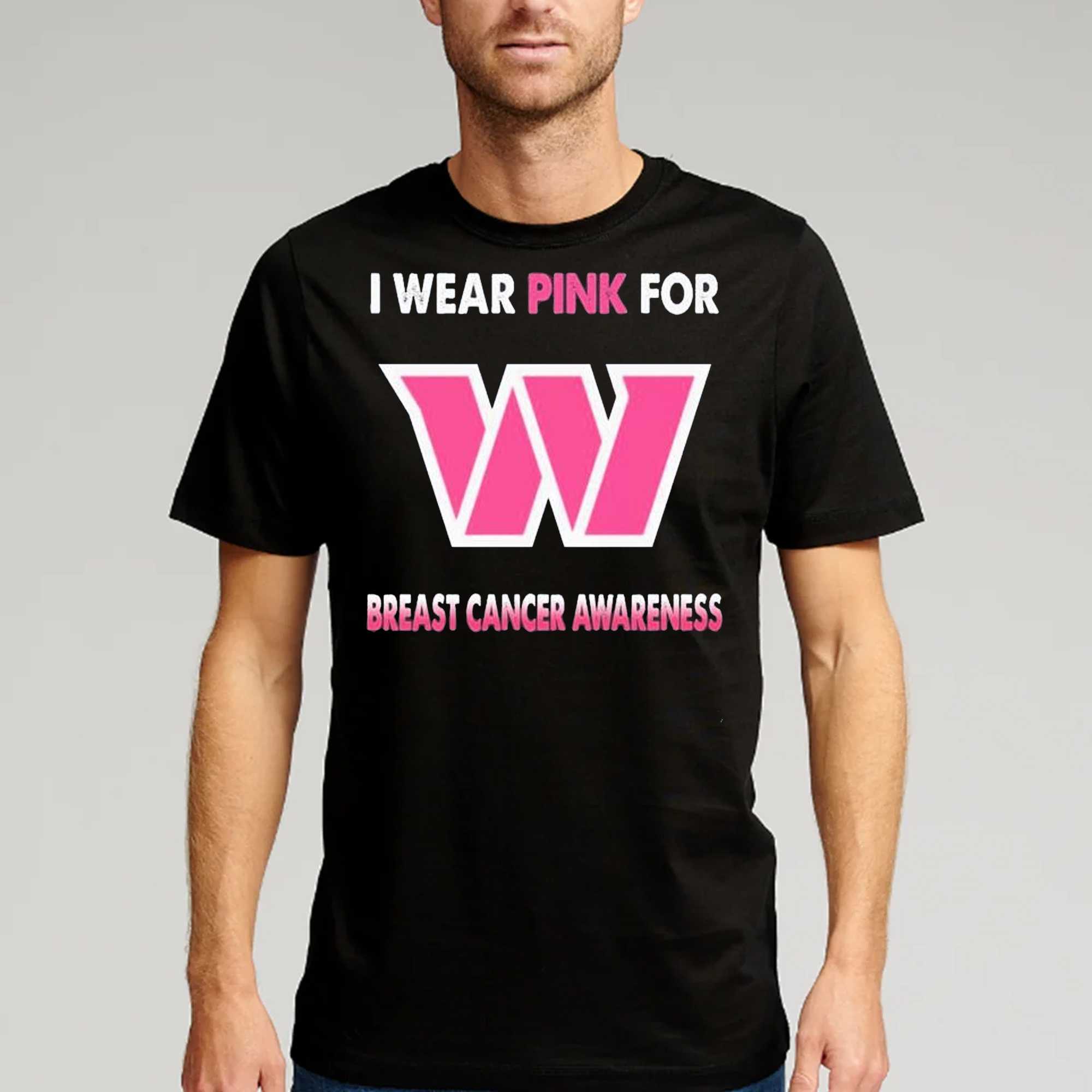 Washington Commanders I Wear Pink For Breast Cancer Awareness T