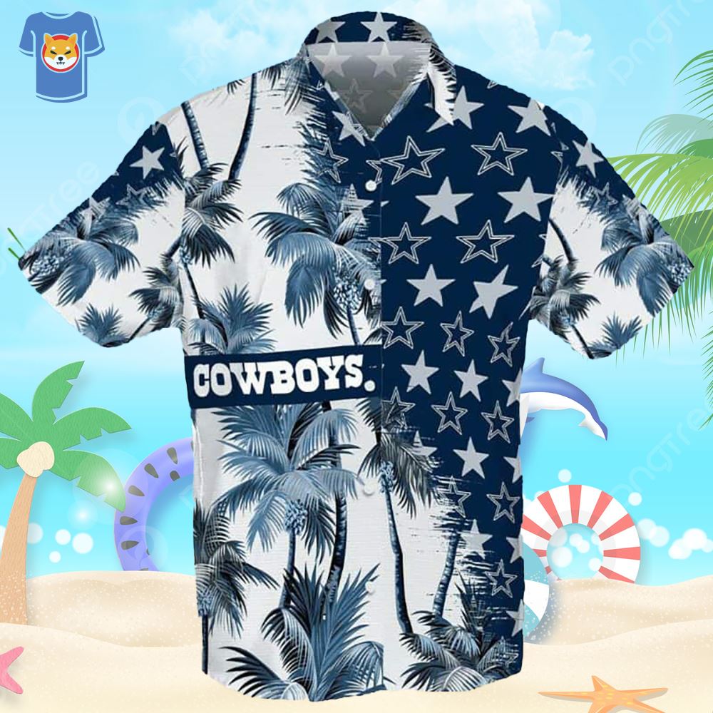 NFL Dallas Cowboys Hawaiian Shirt Flag Flower - Ingenious Gifts