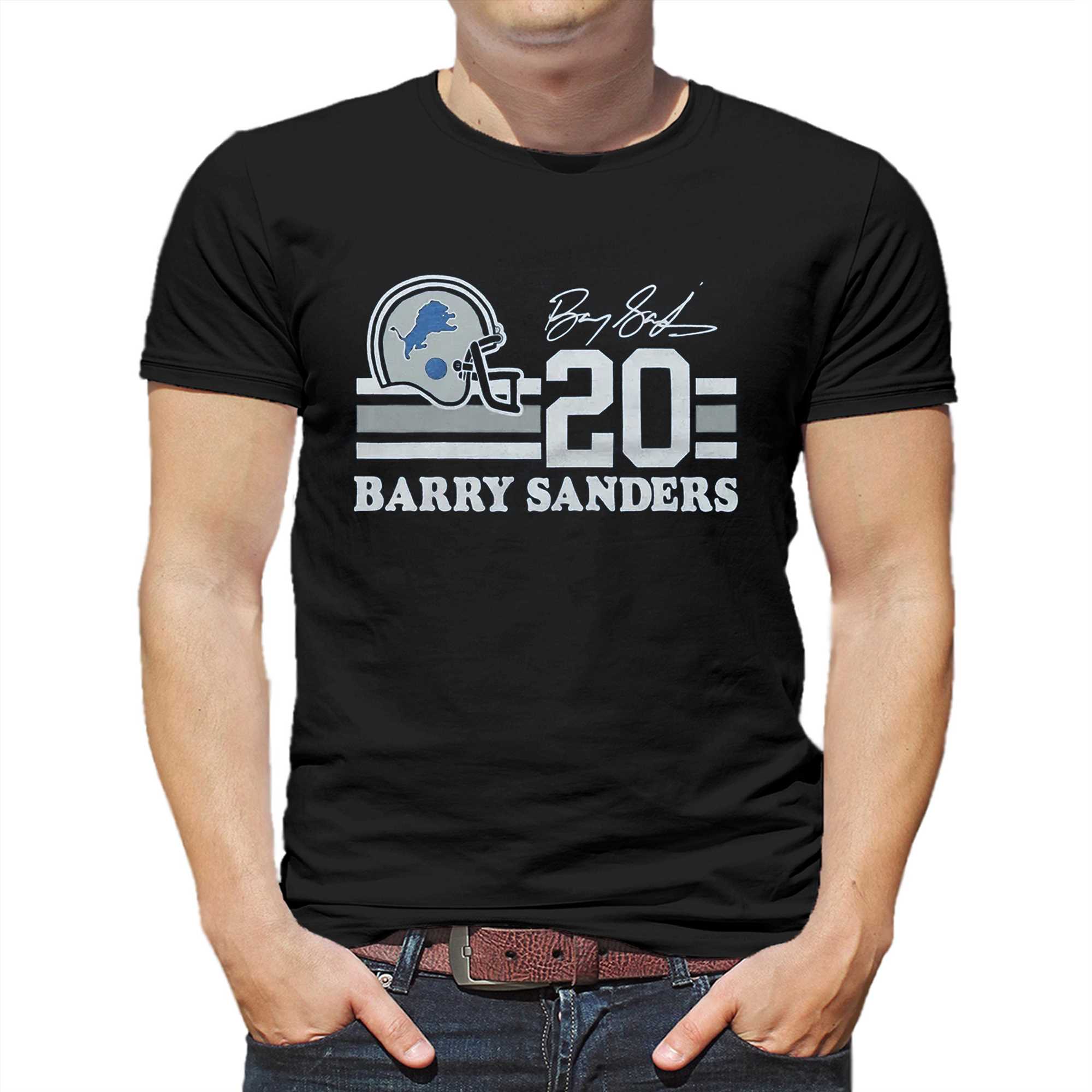 barry sanders t shirt