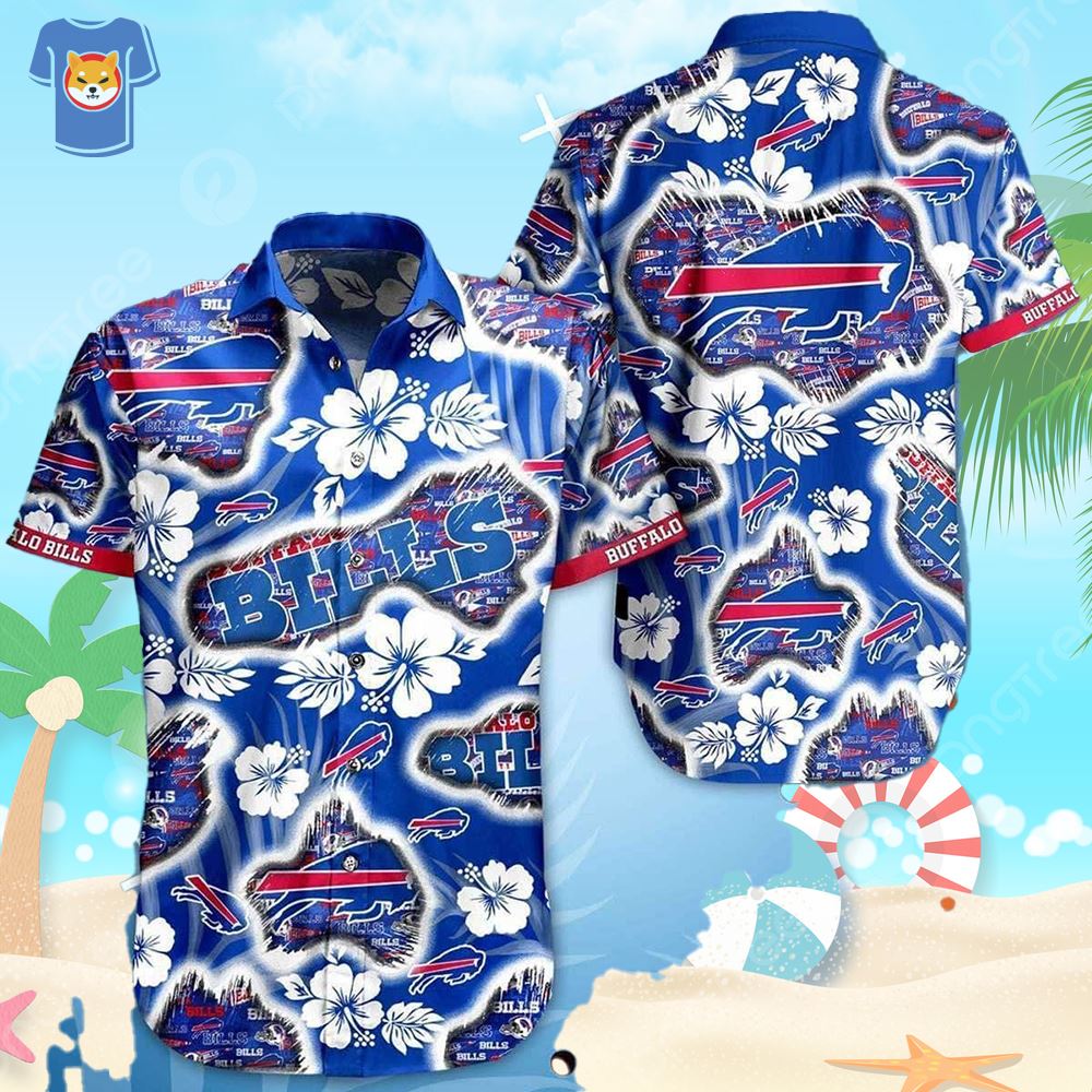 Buffalo Bills Hawaiian Shirt Flower Pattern Bill Pattern Buffalo