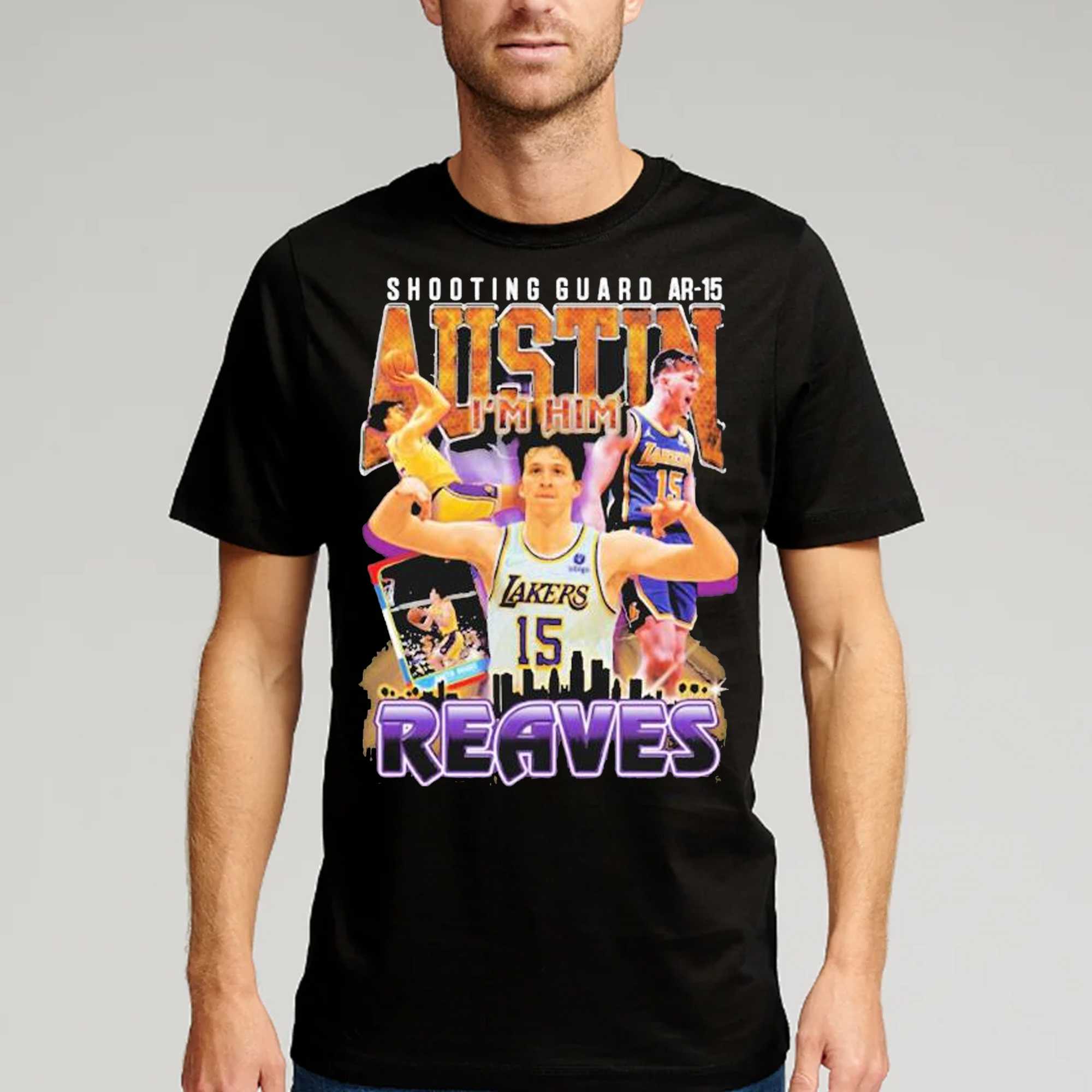 Austin Reaves 15 Los Angeles Lakers basketball 2023 T-shirt