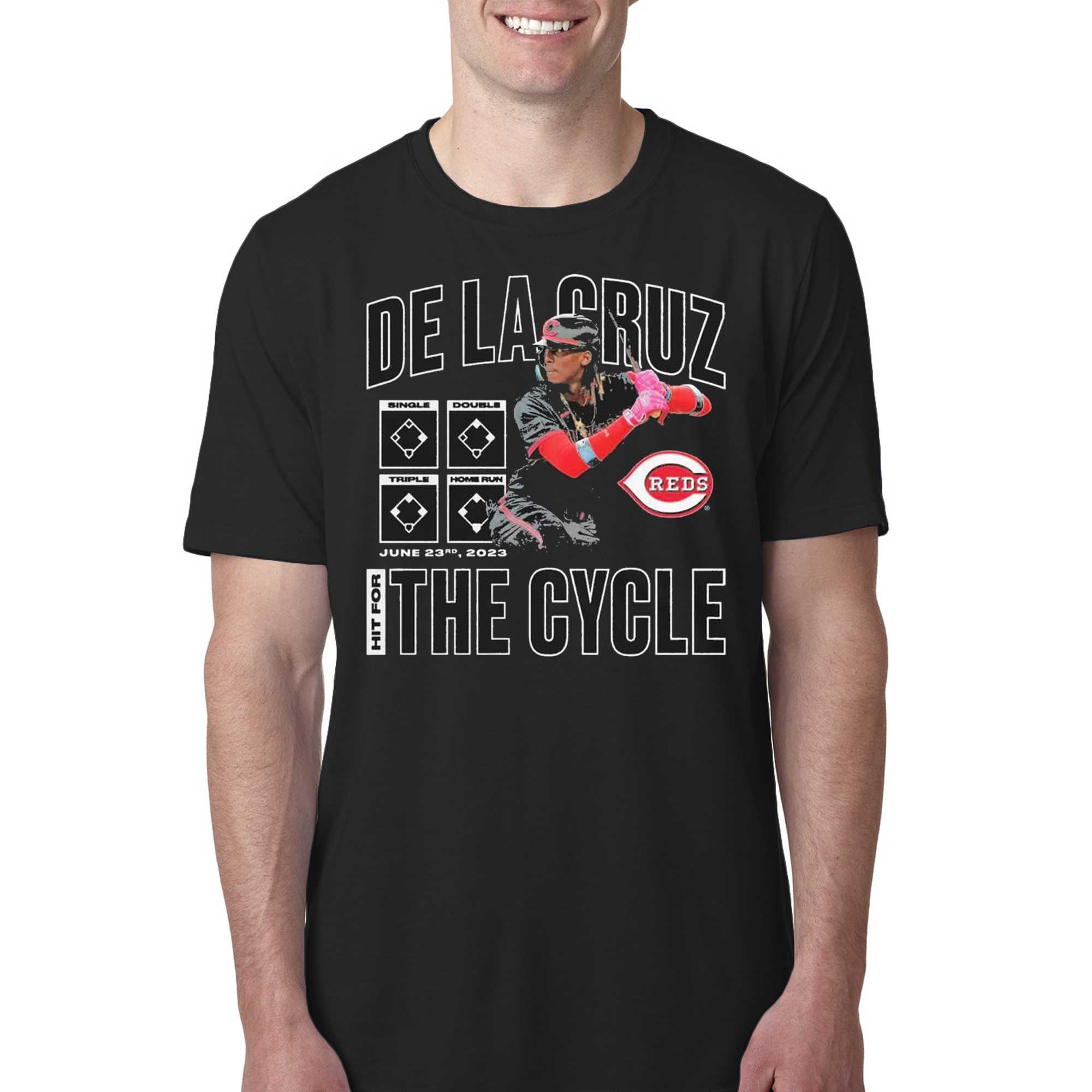Premium Elly De La Cruz Cincinnati Reds Fanatics Branded Cycle T