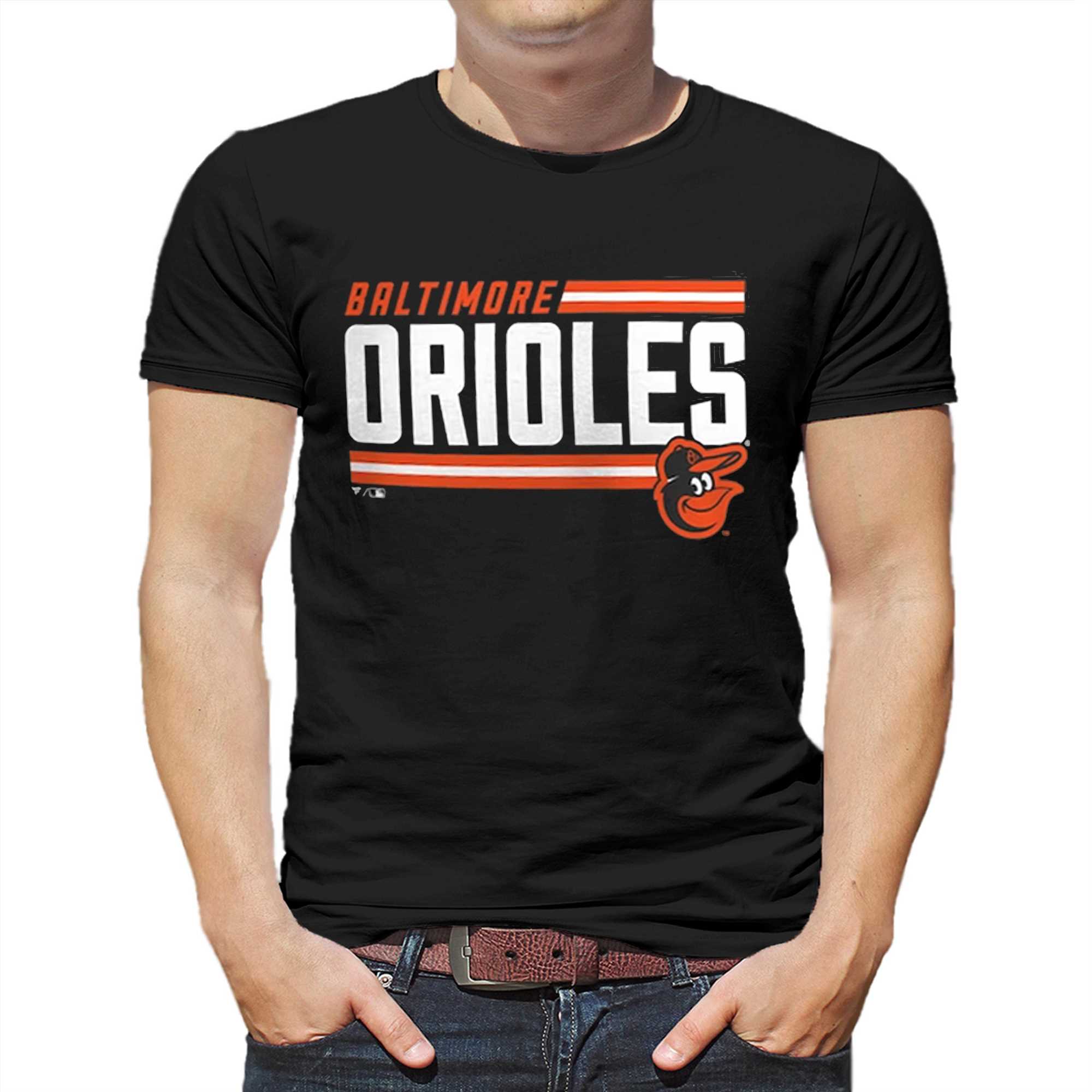 Baltimore Orioles Fanatics Branded Onside Stripe T-shirt - Shibtee Clothing