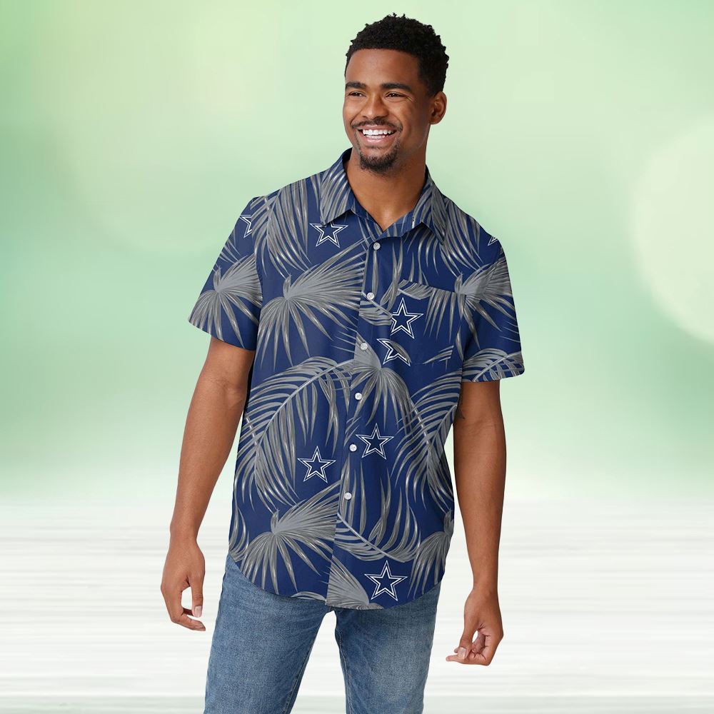 Dallas Cowboys Men's Hawaiian Outfit Button Down Shirt Casual