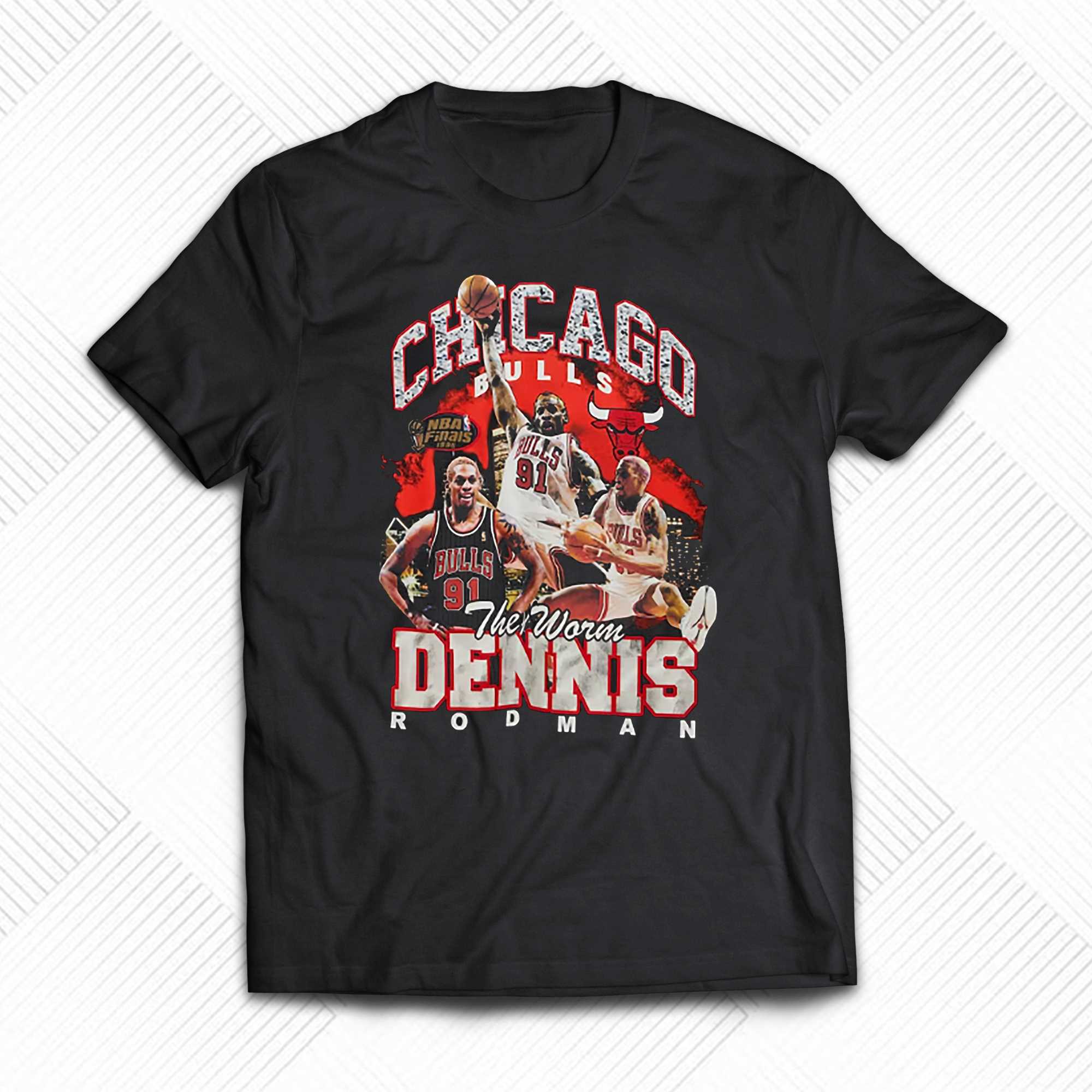 Dennis Rodman Chicago Bulls Mitchell Ness Hardwood Classics Bling Concert  Player T-shirt - Shibtee Clothing