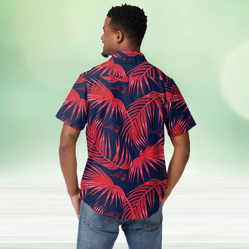 New England Patriots Hawaiian Button Up Shirt - Shibtee Clothing